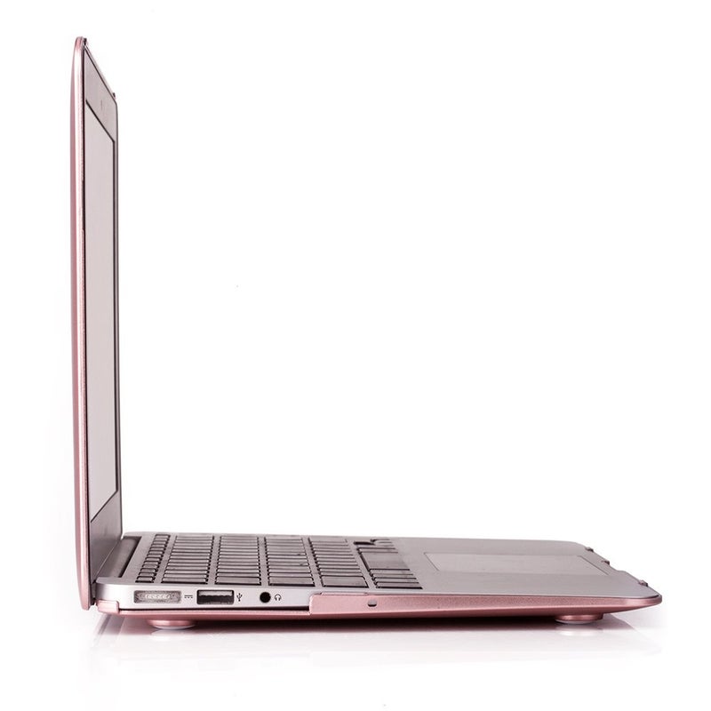 RUBAN Compatible with MacBook Air 11 Inch Case Model A1370 A1465, Soft Touch Plastic Hard Shell Case Bundle for Mac Air 11.6 (Rose Gold) - Image 4